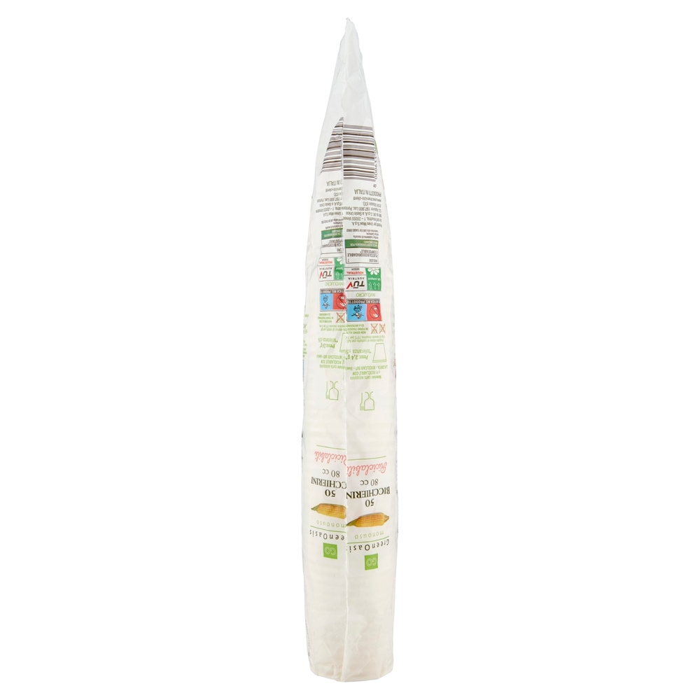 50 Bicchierini 80 cc Compostabili Green Oasis
